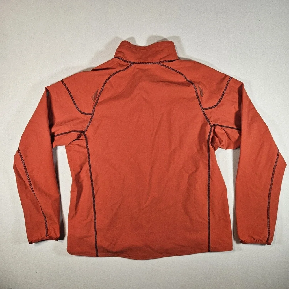Eddie Bauer Sandstone Soft Shell Jacket Mens Medium First Ascent Orange Full Zip